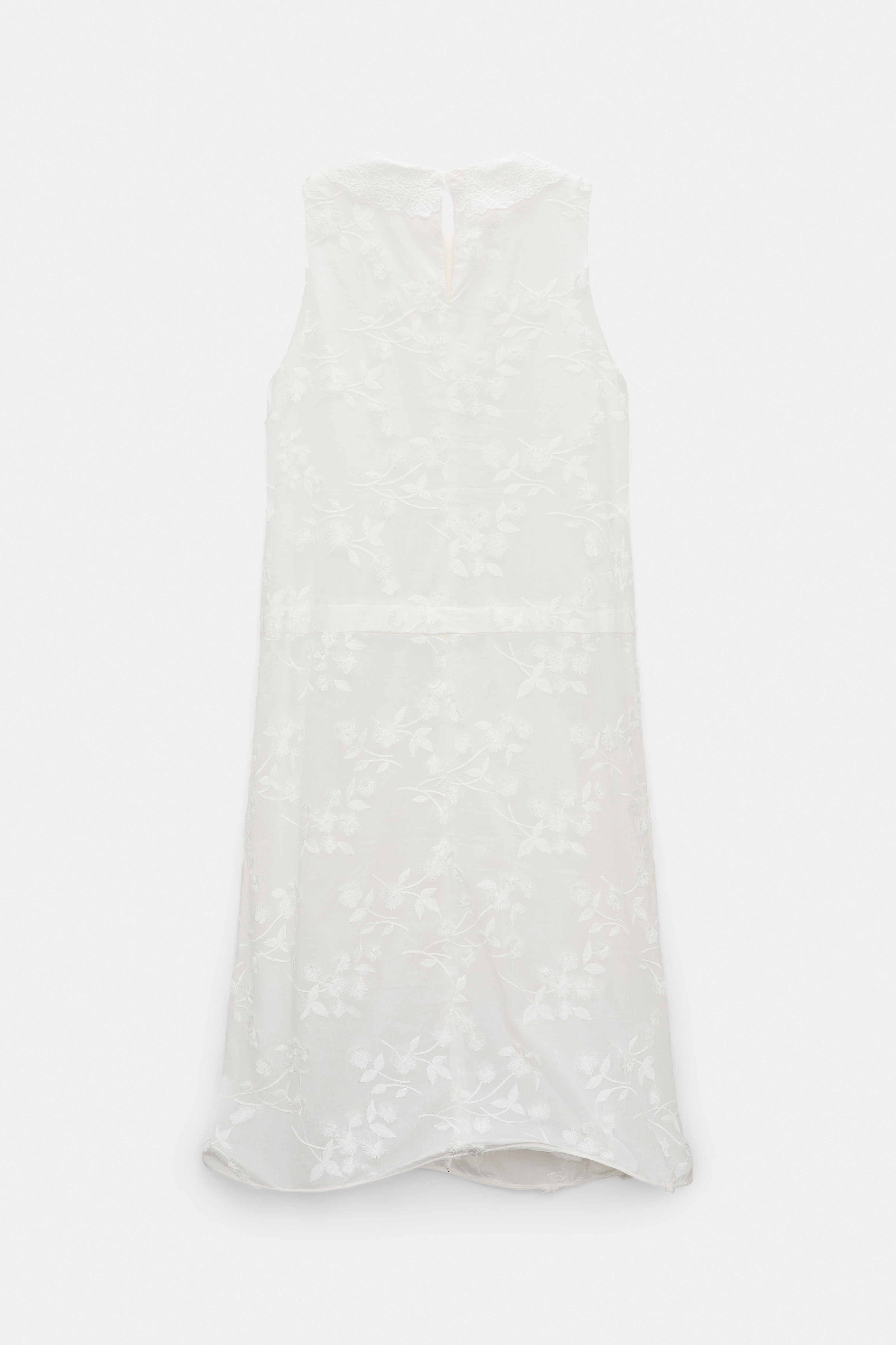 Dorothee Schumacher Shift dress in cotton-fil-coupé camellia white